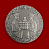 Medalie tombac acoperit galvanic cu argint, patina, Ø 45mm