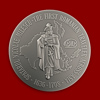 Medalie tombac acoperit galvanic cu argint, patina, Ø 60mm