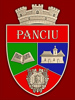 Stema orașului Panciu, h 75mm , zamac acoperit galvanic cu alamă, email la cald